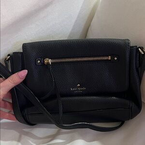 Kate Spade Black Pebbled Leather Crossbody Bag